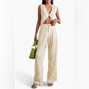 SAVANNAH MORROW Hali Tailored Pants Women's Size XL Cream